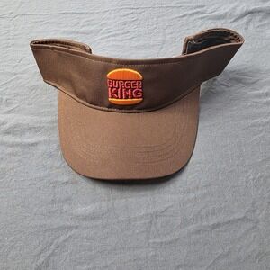 Burger King Crew Visor Brown Adjustable Snapback Employee Uniform Cap Fast Food
